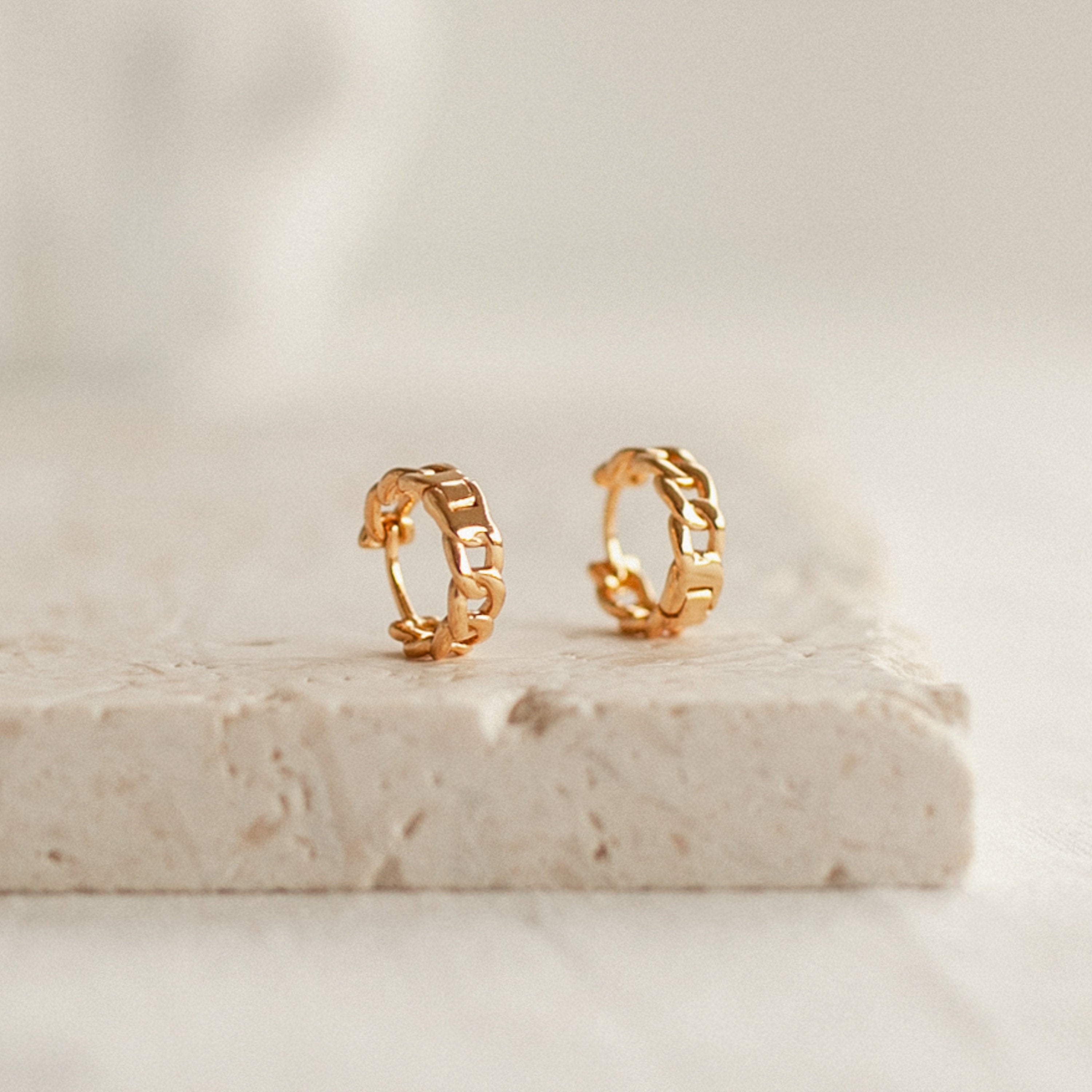 Elevate Your Edge with Chunky Chain Huggie Earrings